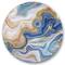 Designart - Ocean Blue Golden Jasper Agate II - Modern Round Circle Metal Wall Decor